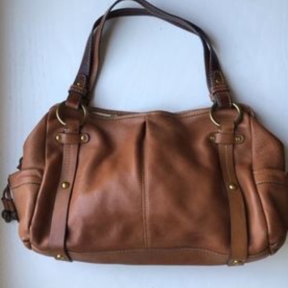 Fossil Handbags - Fossil VTG Tanzania Leather Satchel Handbag Purse